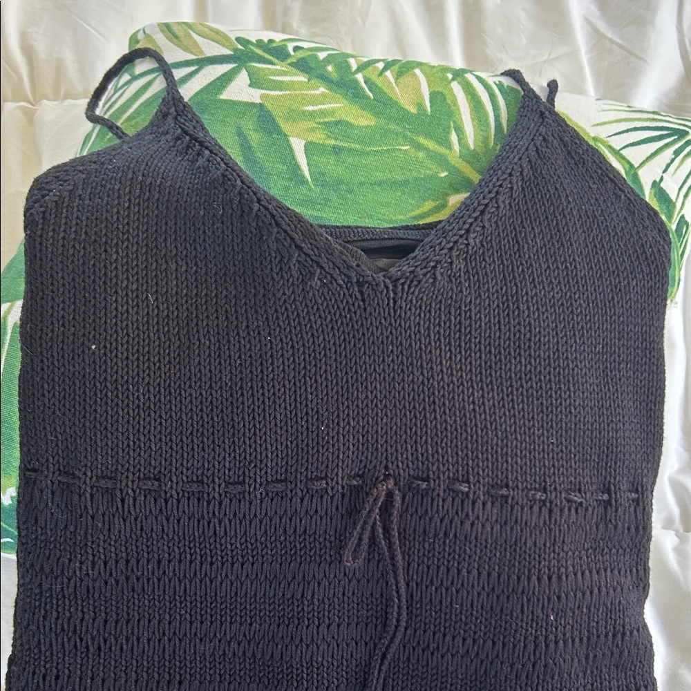 NWOT Banana Republic Black Knit Maxi Dress